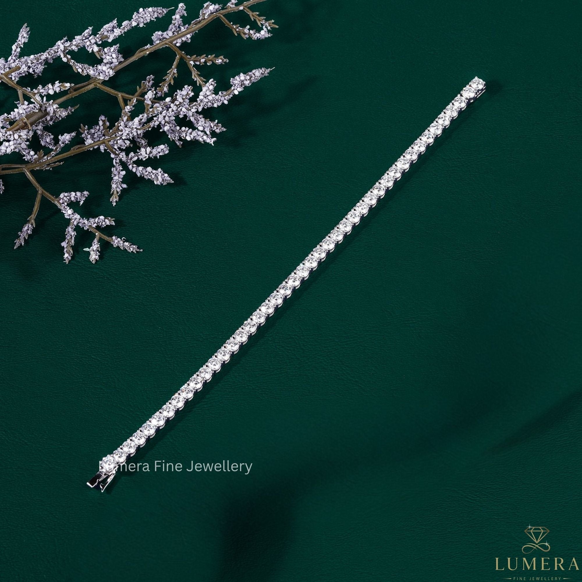 Round Lab Grown Diamond Tennis Bracelet