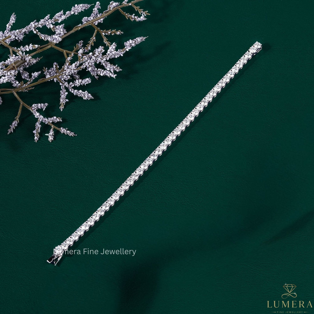 Round Lab Grown Diamond Tennis Bracelet