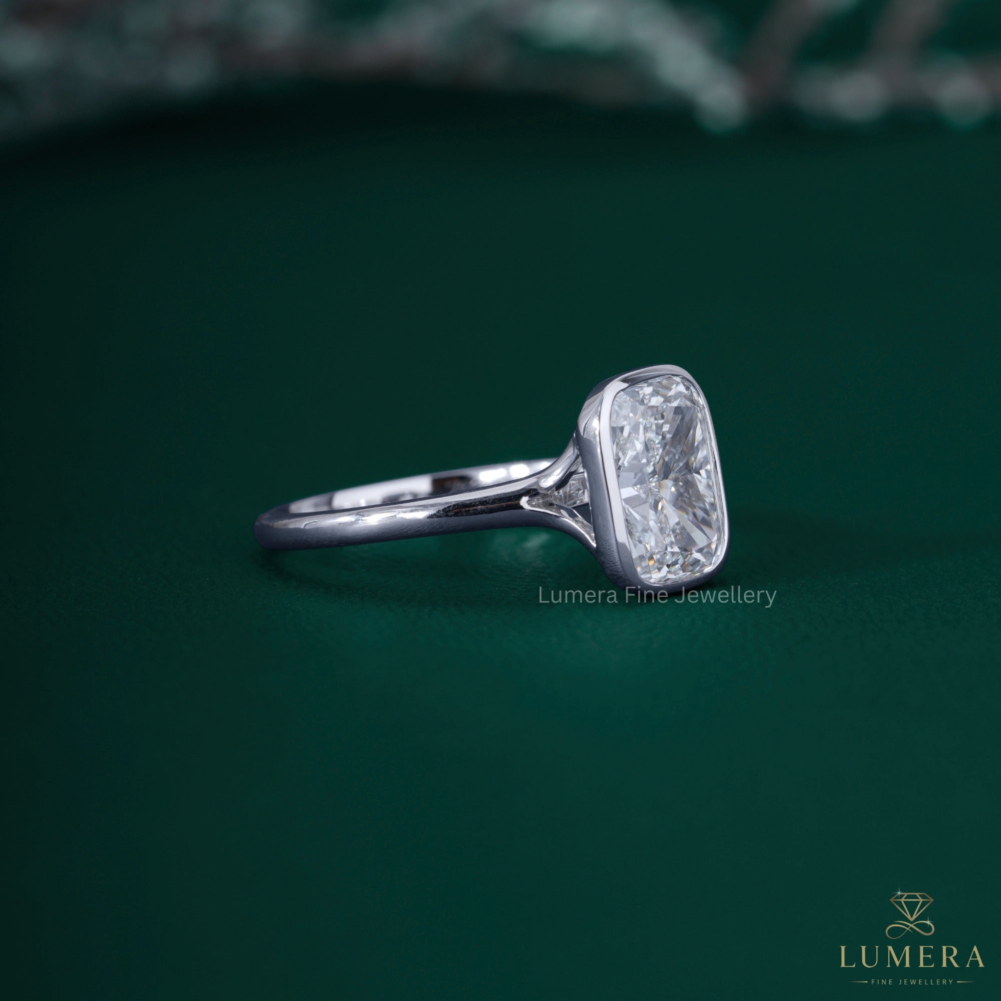 Split shank engagement ring with split shank diamond ring.