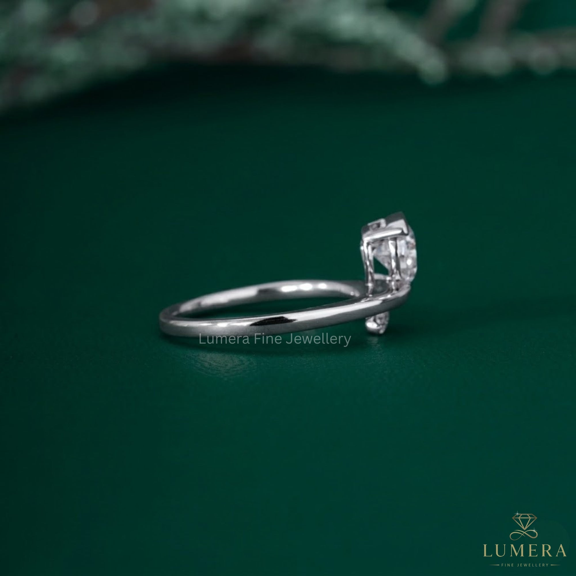 Pave setting ring with pave diamond ring.
