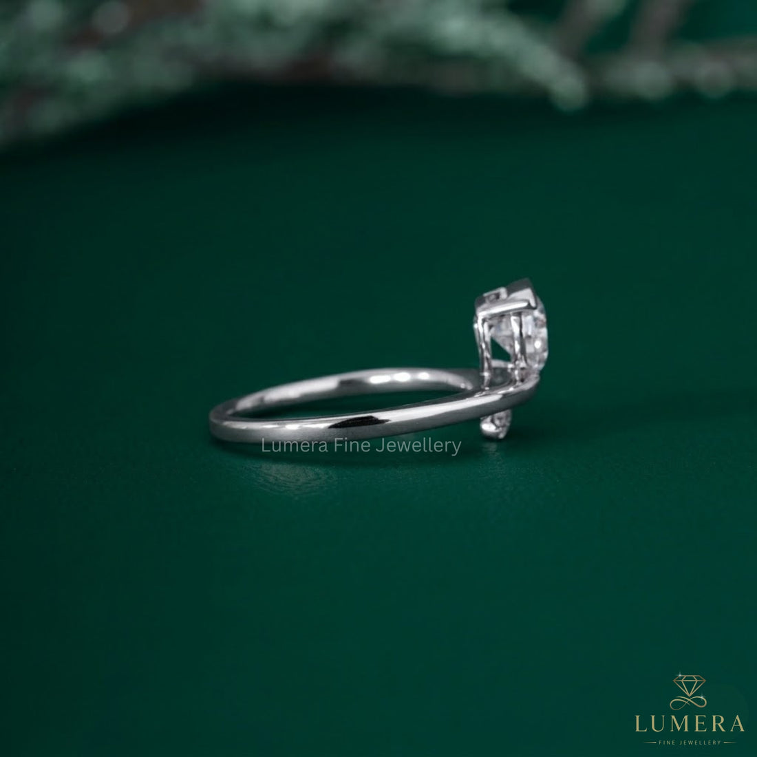 Pave setting ring with pave diamond ring.