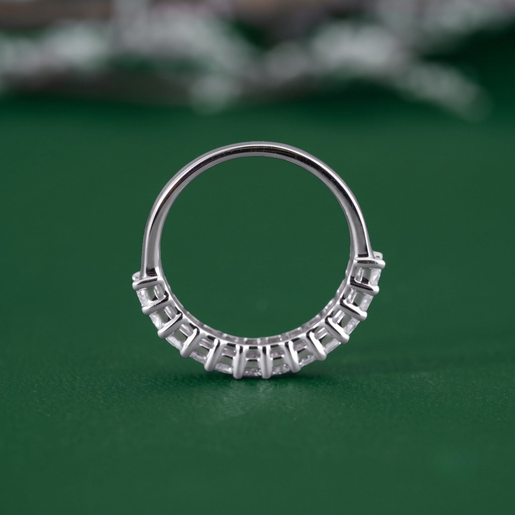 Radiant Cut Wedding Band In Solid Gold