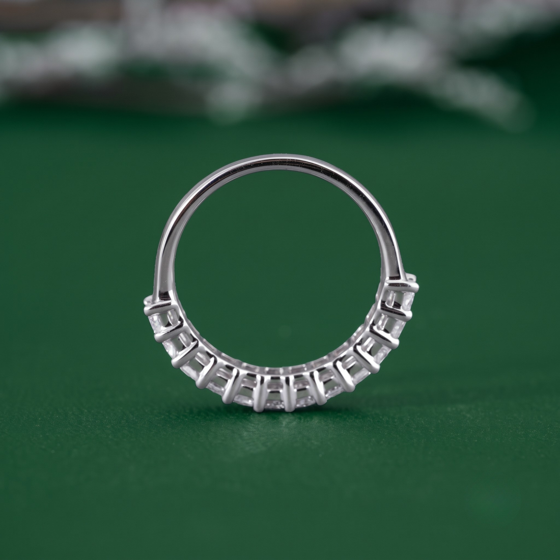 Radiant Cut Wedding Band In Solid Gold