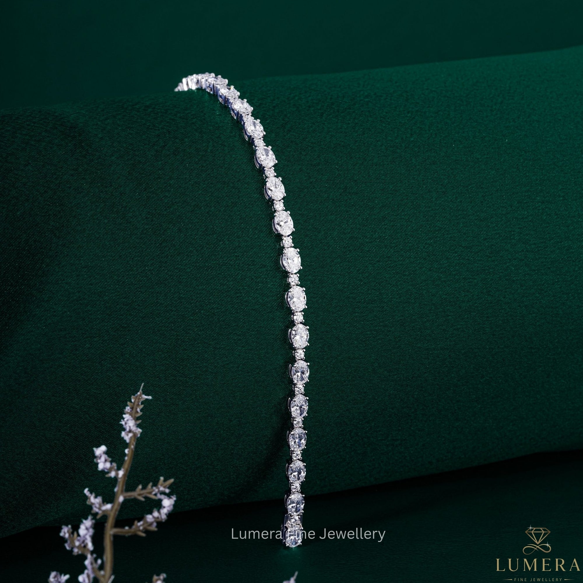 Round Lab Grown Diamond Tennis Bracelet