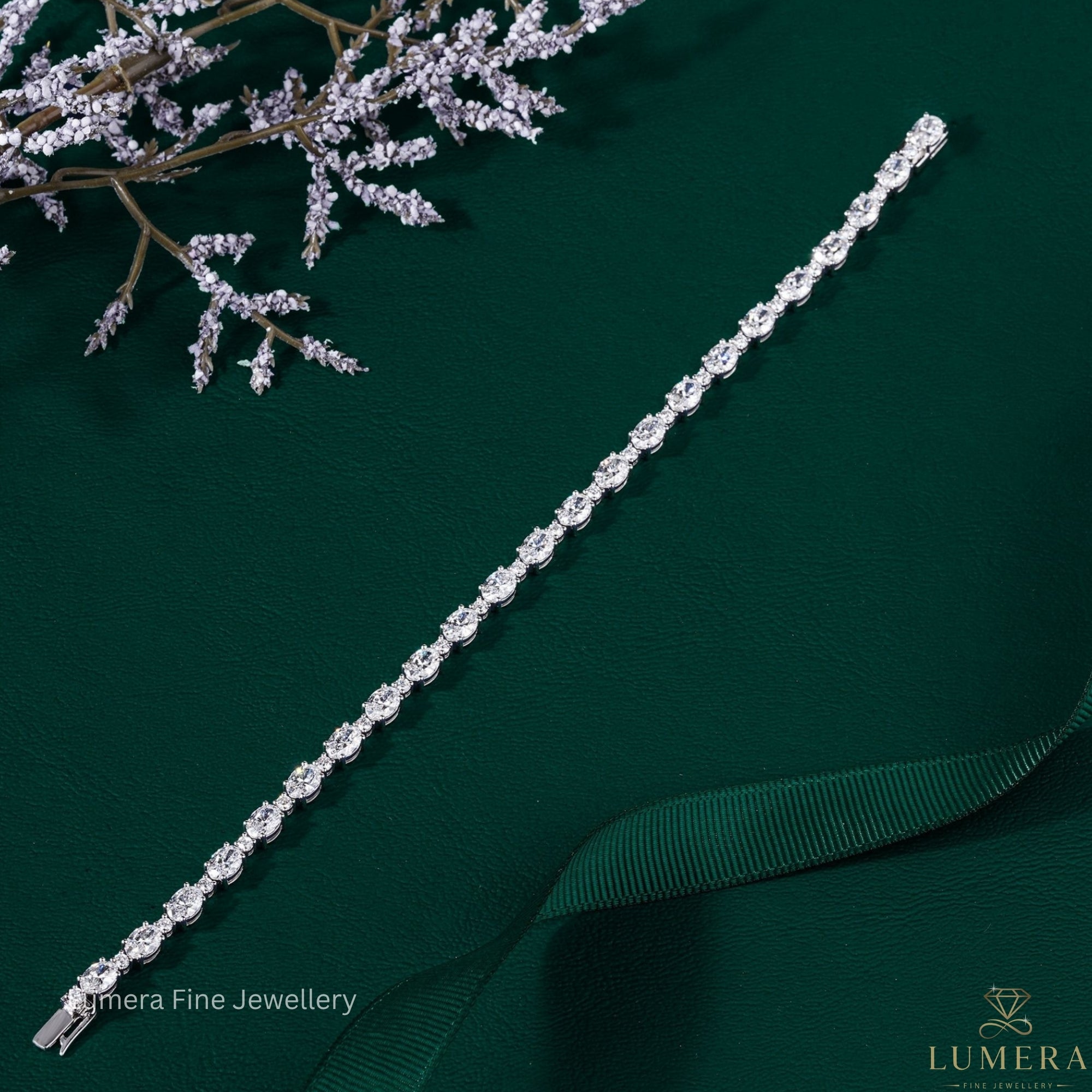 Round Lab Grown Diamond Tennis Bracelet
