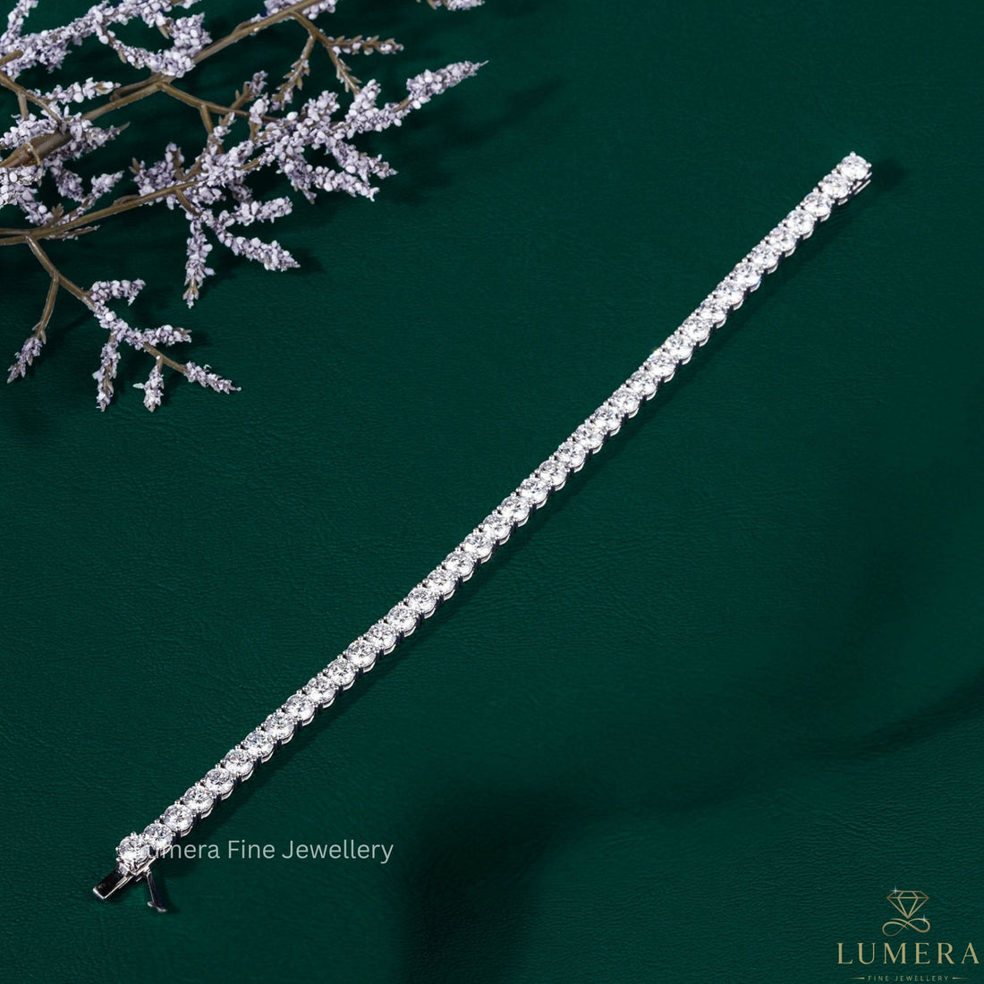 Round Lab Grown Diamond Tennis Bracelet