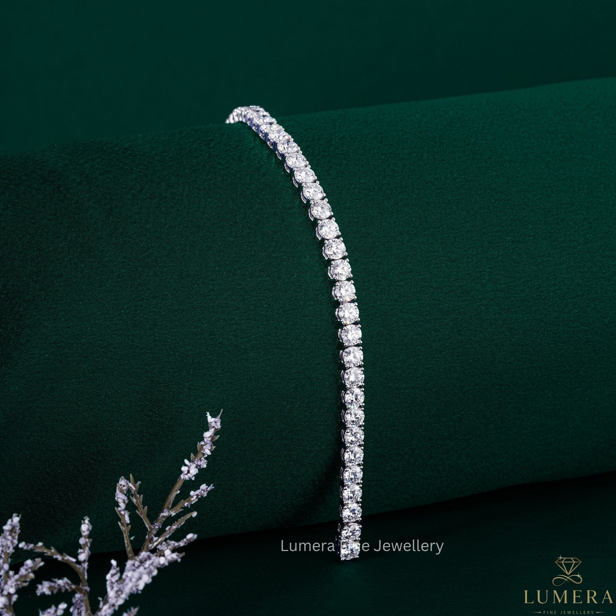 Round Lab Grown Diamond Tennis Bracelet