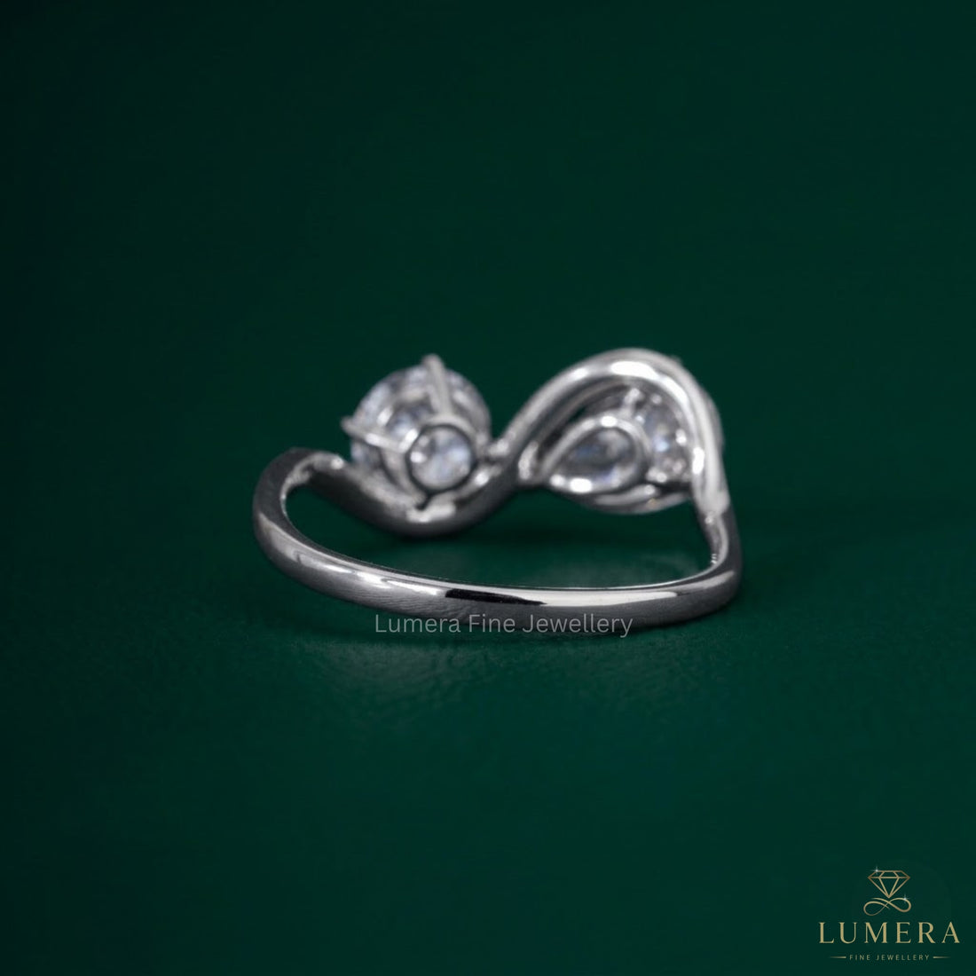 Two stone ring with Basket setting ring.