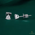 Solitaire Lab Diamond Trillion Cut Earrings