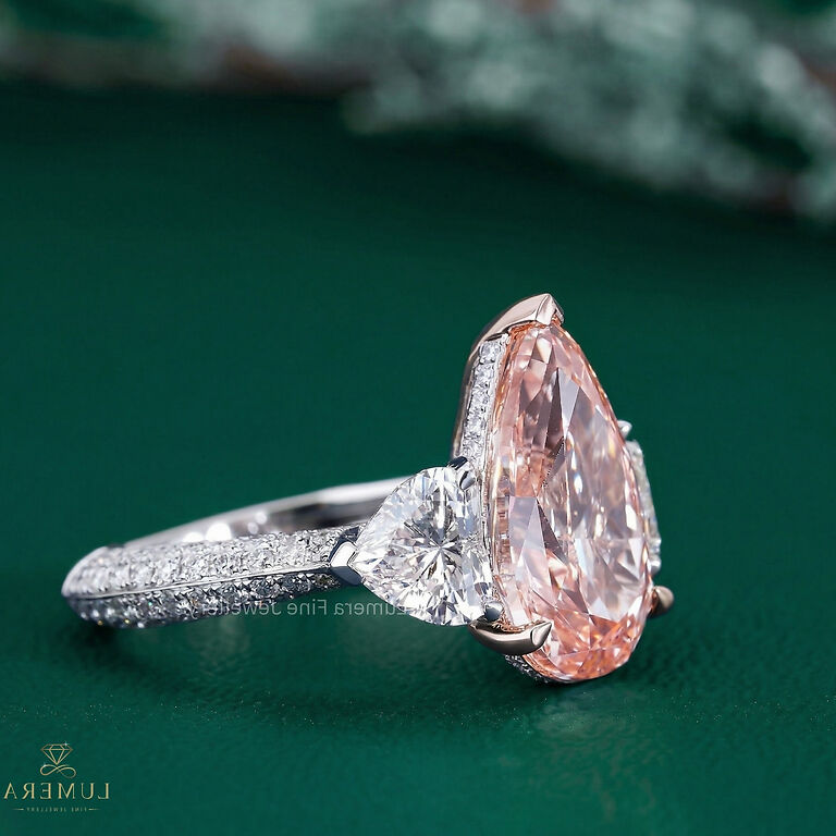 tapered shank setting with solid gold ring.
