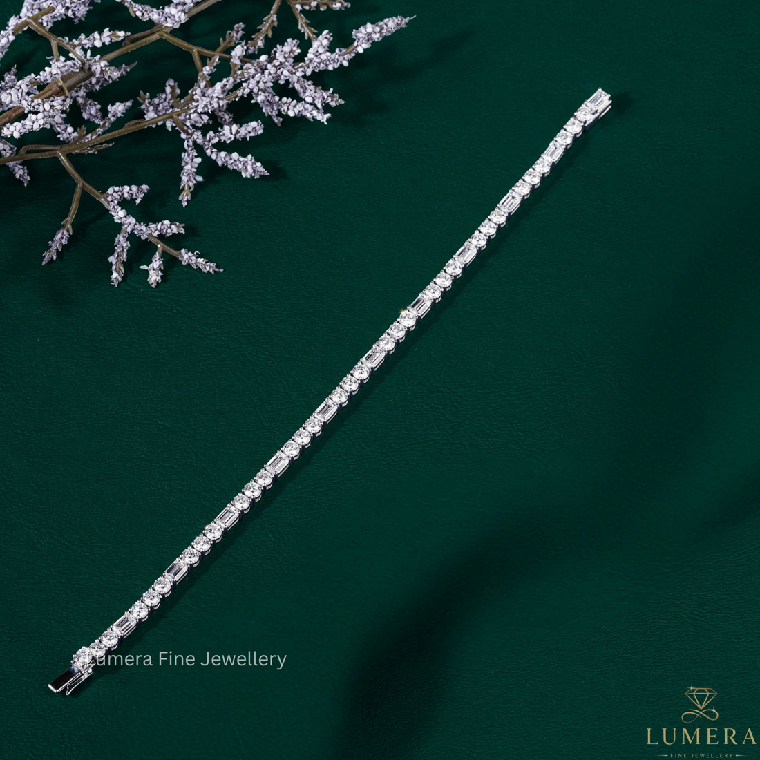 Emerald-Round Lab Grown Diamond Tennis Bracelet