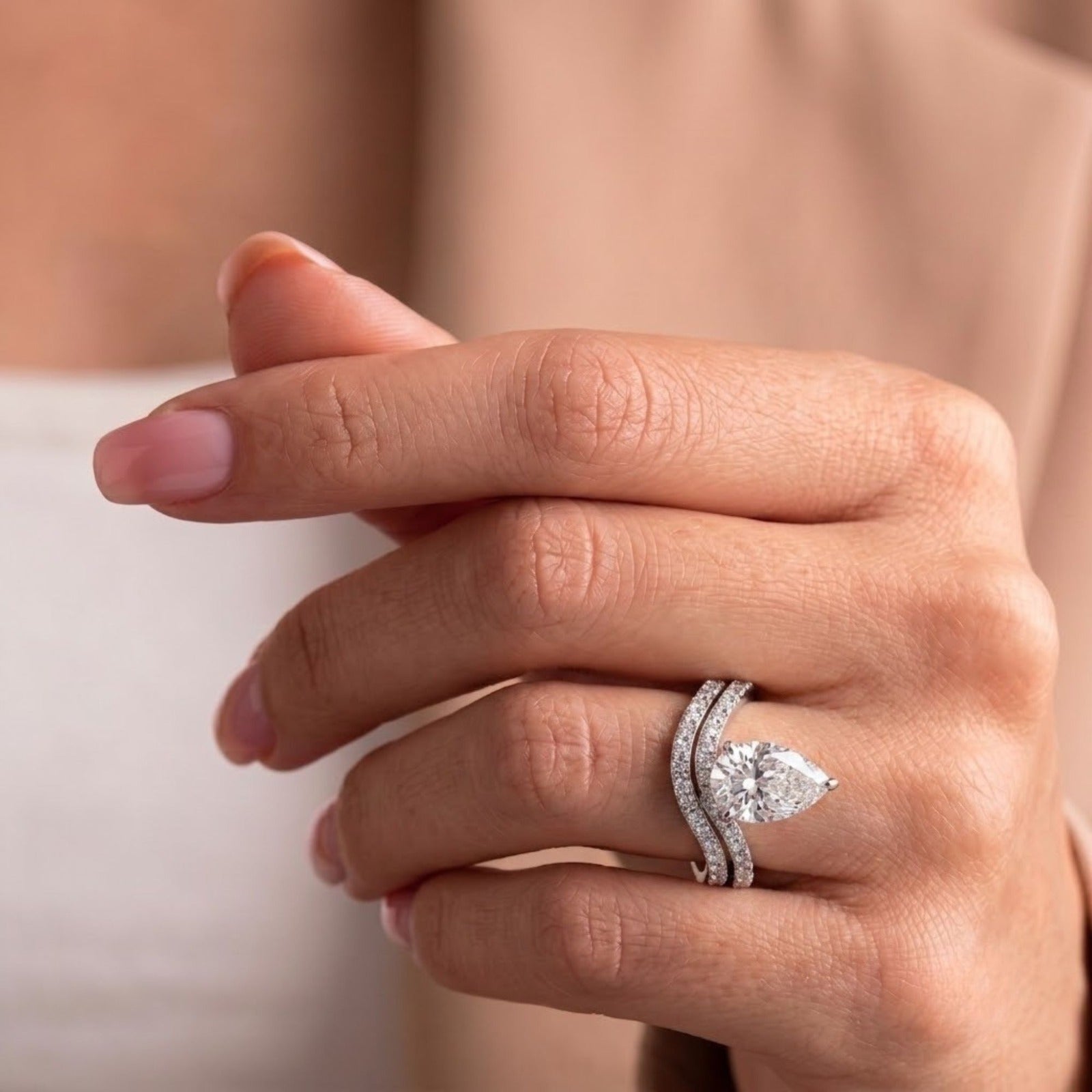 Twisted shank engagement ring with Luxury engagement ring.
