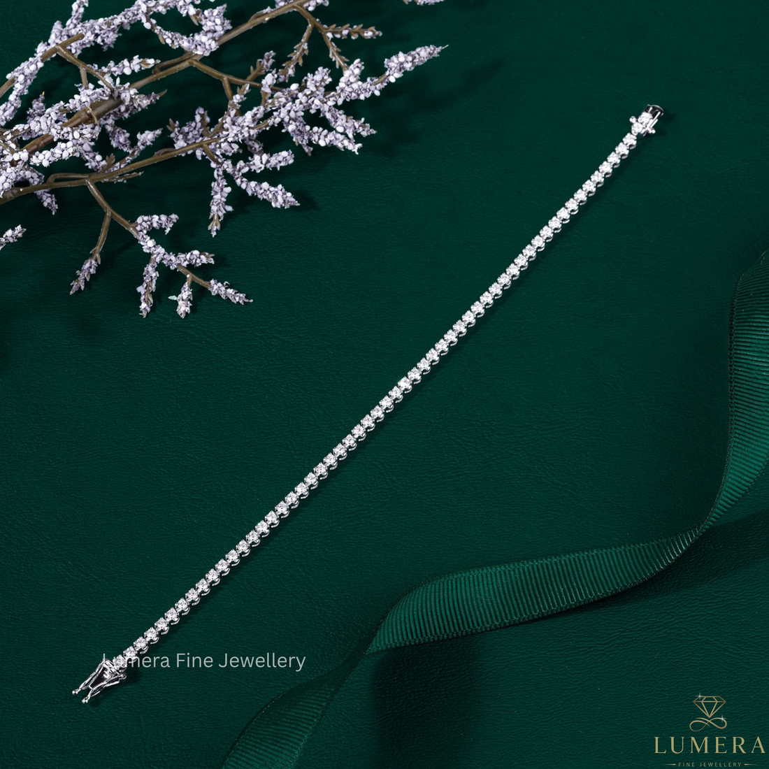 Round Lab Grown Diamond Tennis Bracelet