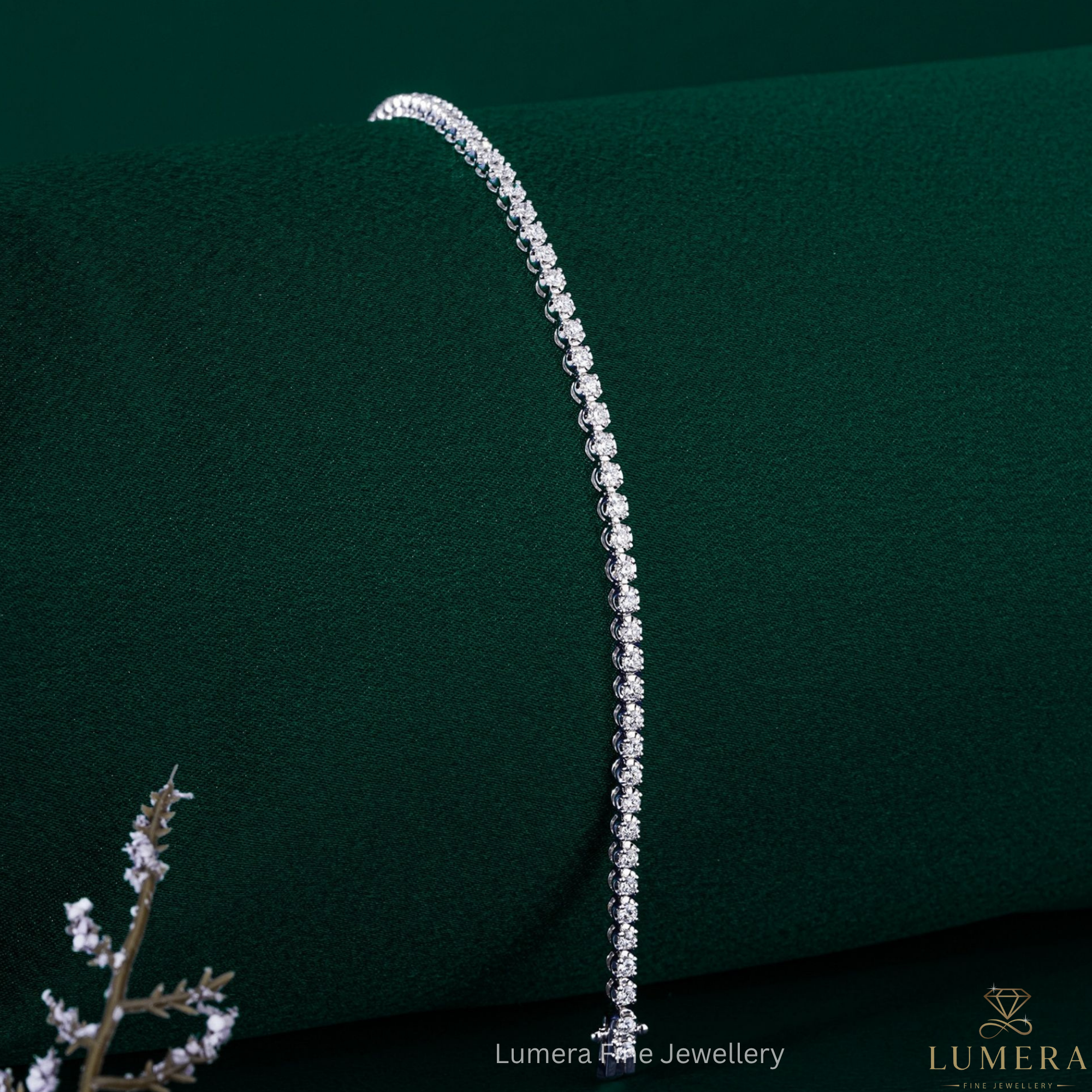 Round Lab Grown Diamond Tennis Bracelet
