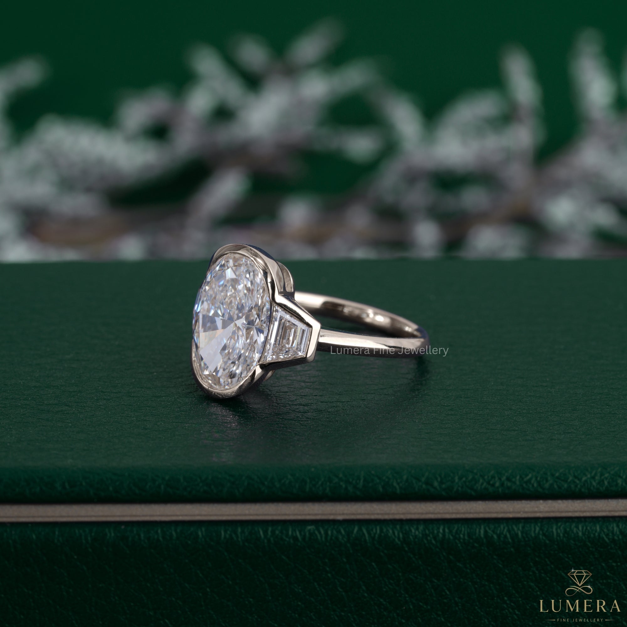 3 diamond ring paired with a knife edge shank.