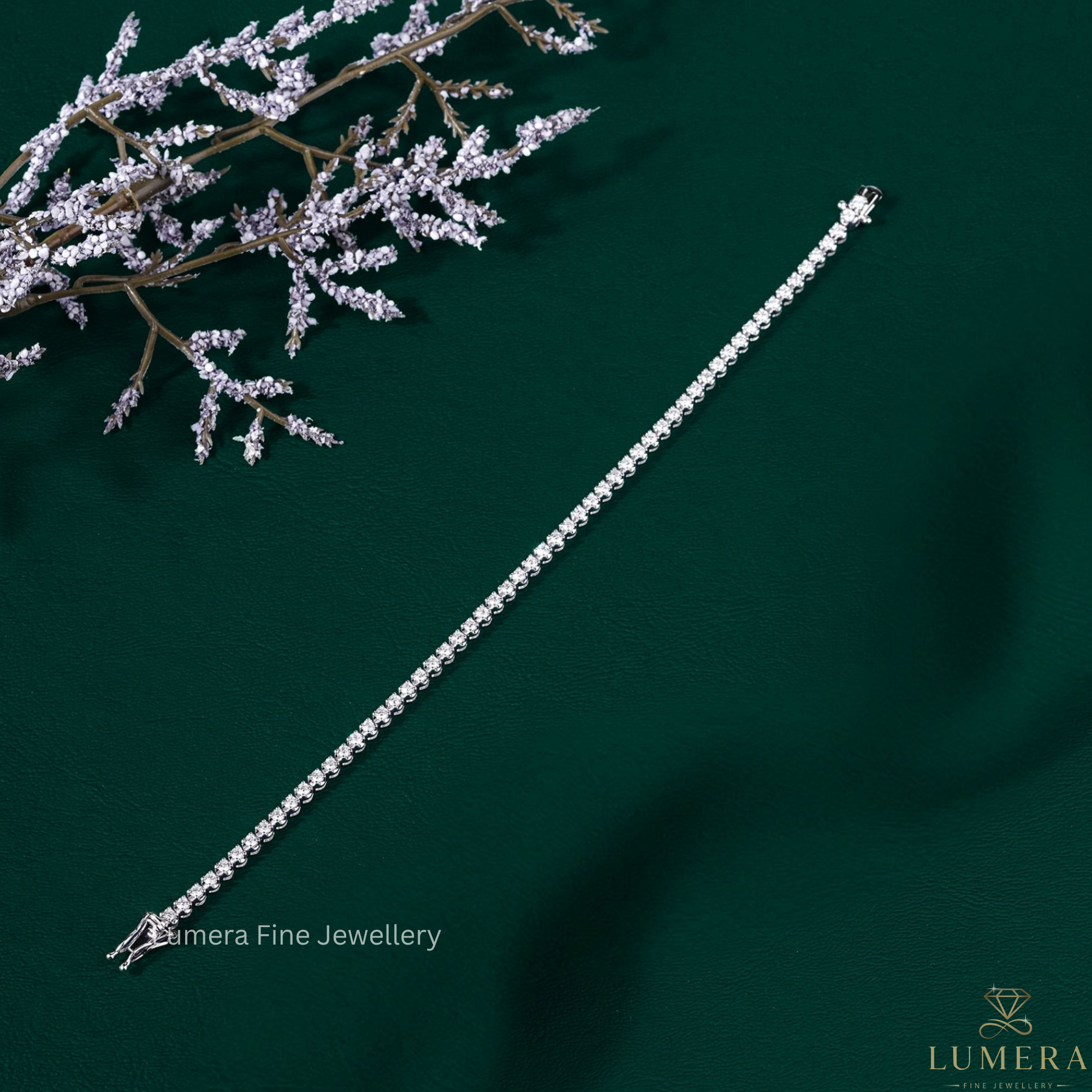Round Lab Grown Diamond Tennis Bracelet