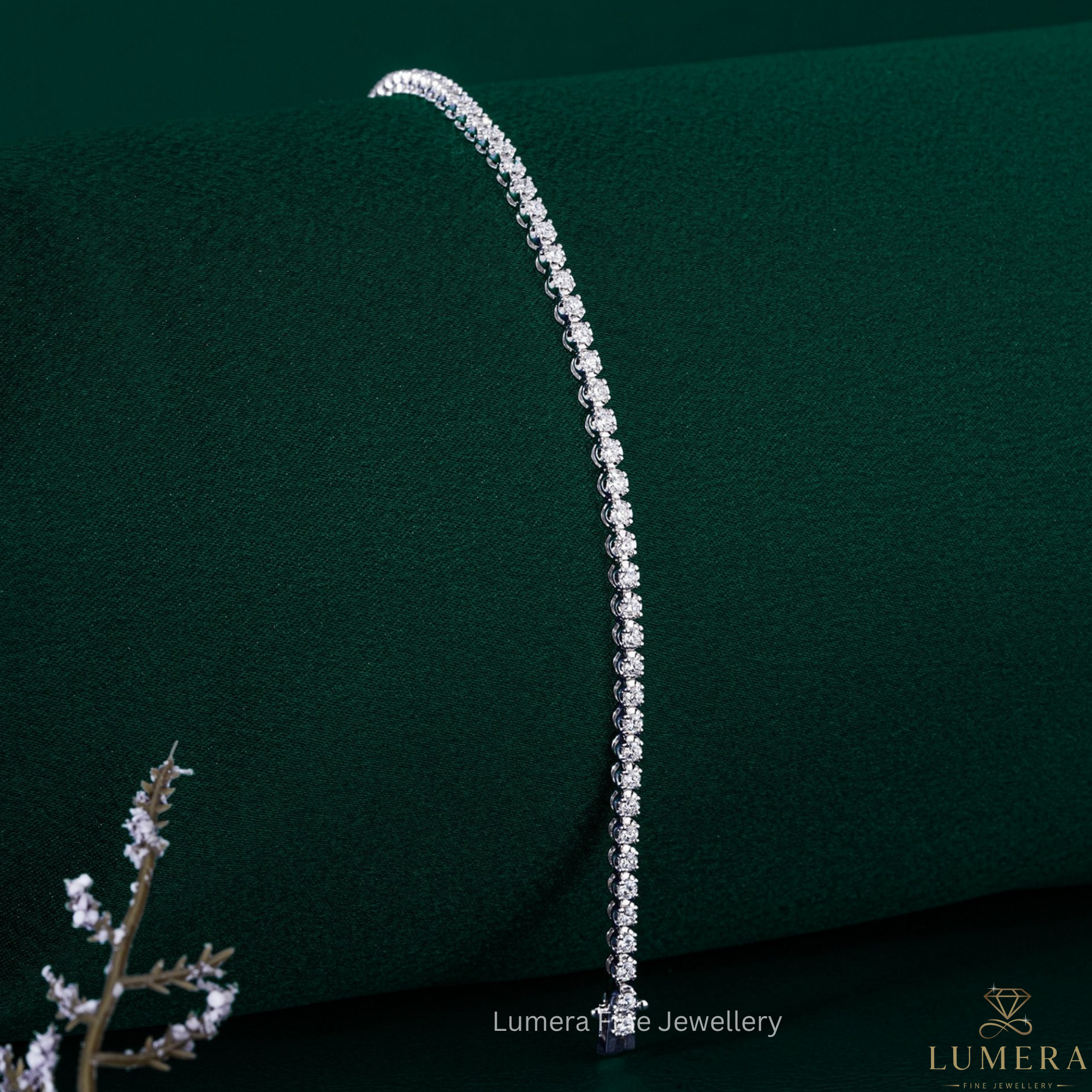 Round Lab Grown Diamond Tennis Bracelet