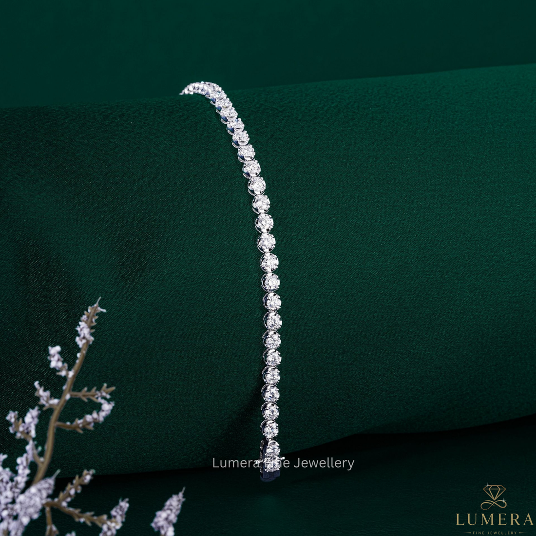 Round Lab Grown Diamond Tennis Bracelet