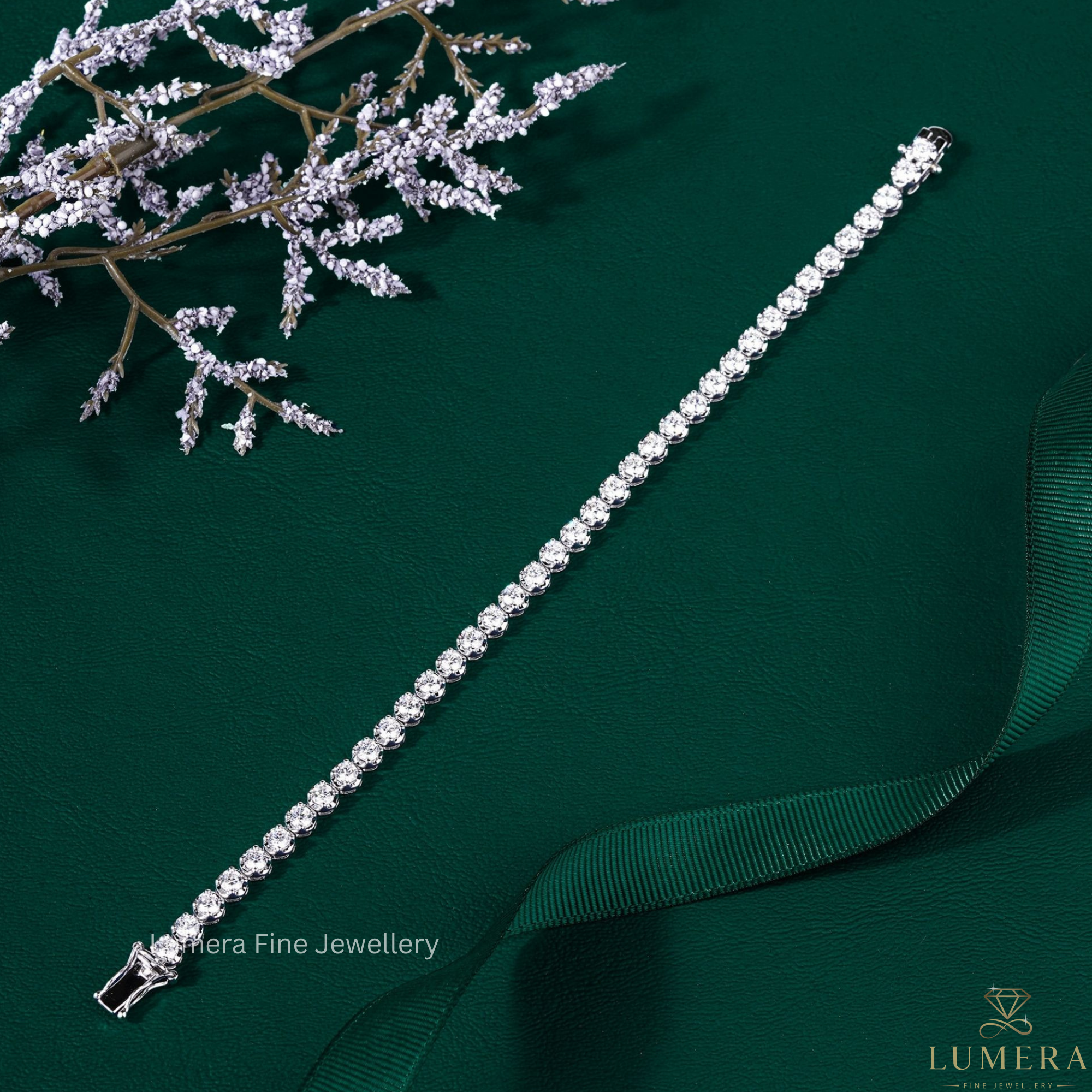 Round Lab Grown Diamond Tennis Bracelet