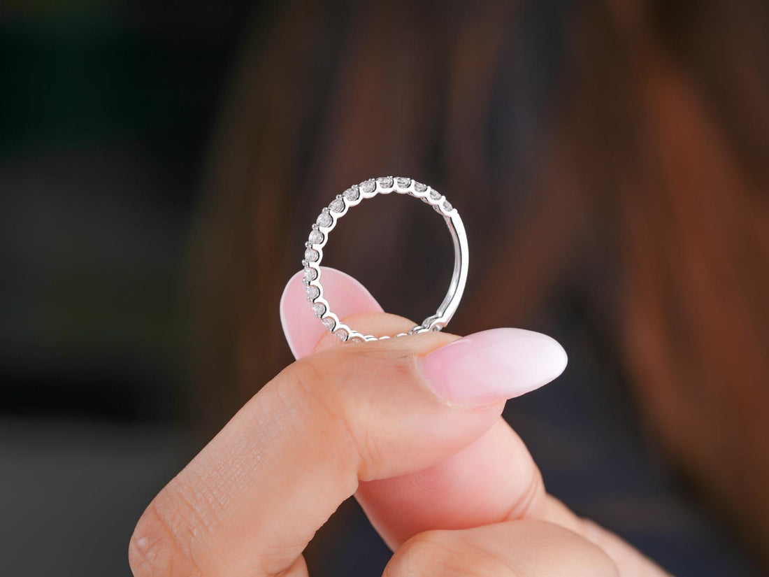 lumera diamond band with 3/4 eternity band.
