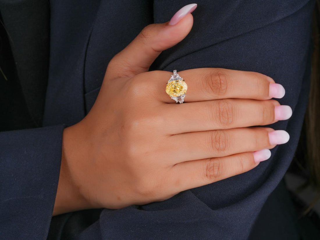 pave setting ring with pave diamond engagement ring.
