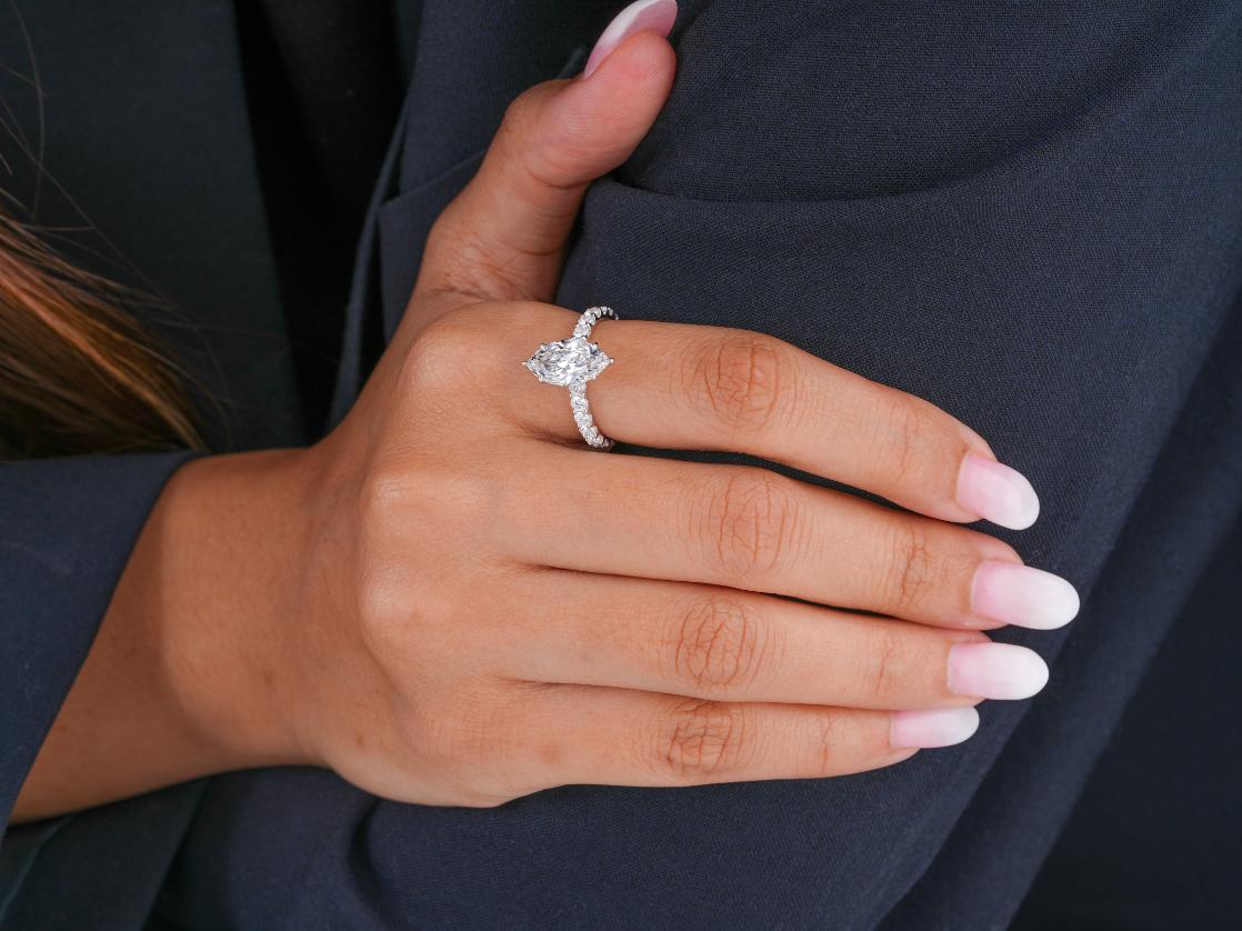 lumera diamond ring with Marquise diamond ring.
