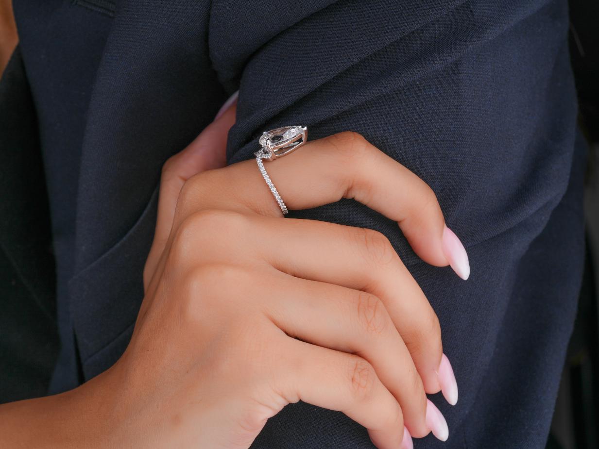 IGI Certified with lab grown diamond.
