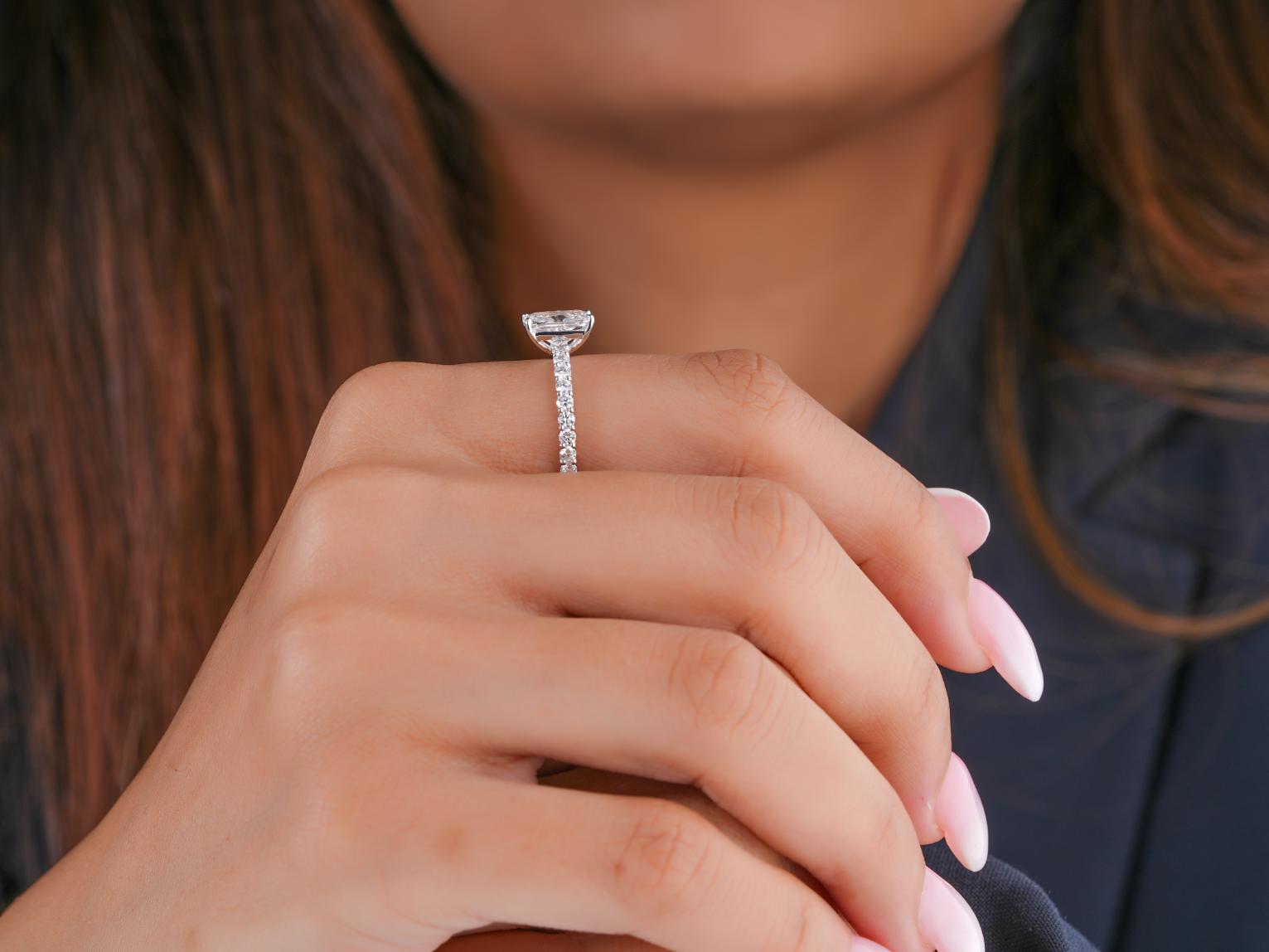 IGI Certified with lab grown diamond.
