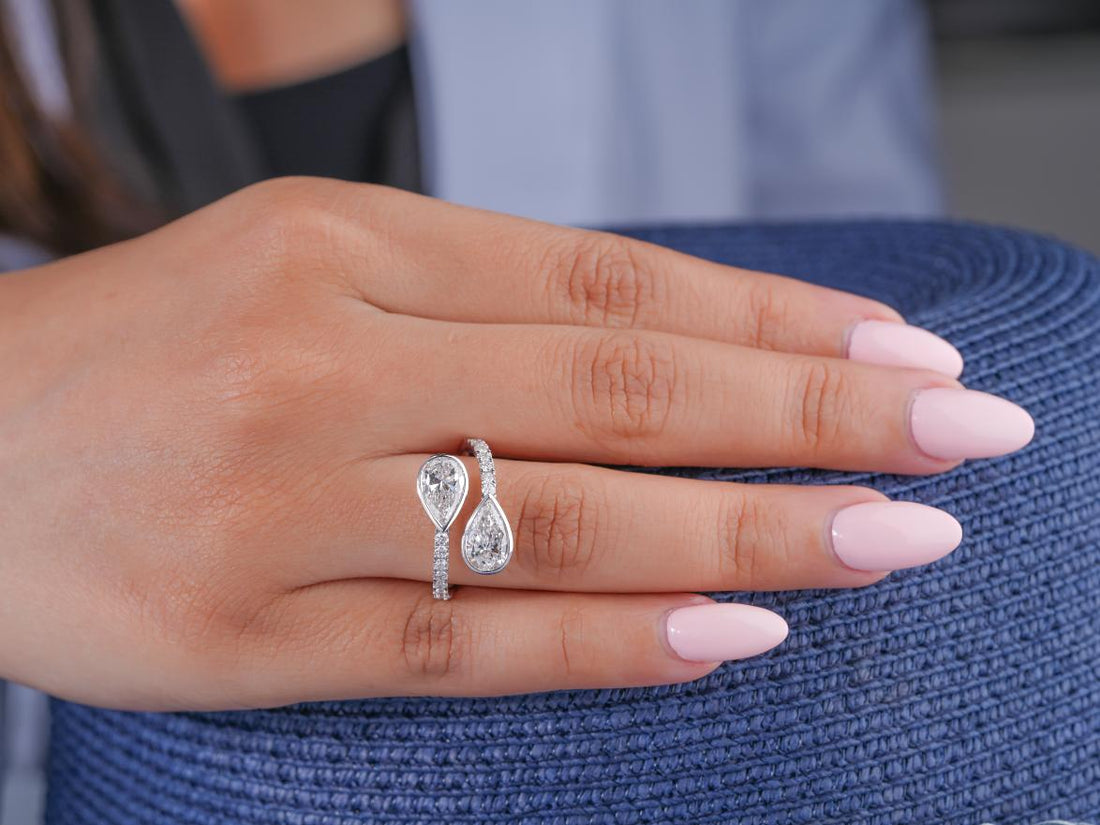 pear diamond ring with pear diamond engagement ring.
