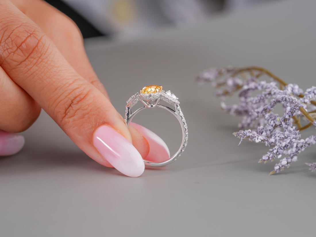 buy diamond ring featuring lumera engagement ring.
