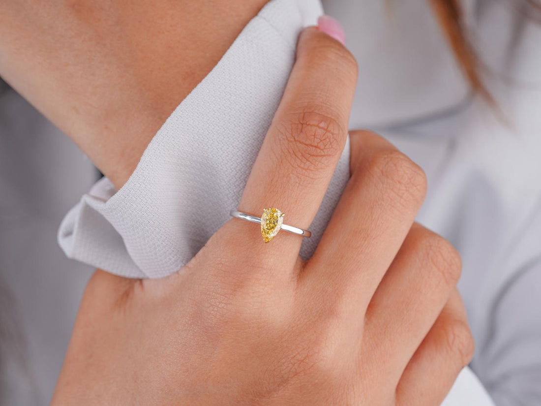 two tone gold ring with IGI certified.
