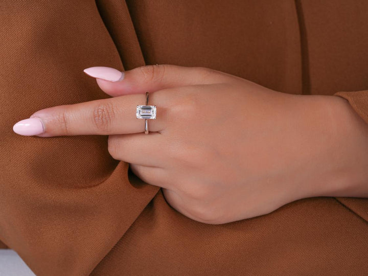 solitaire engagement ring in simple diamond ring style.
