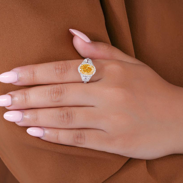 halo setting ring with hidden halo engagement ring.
