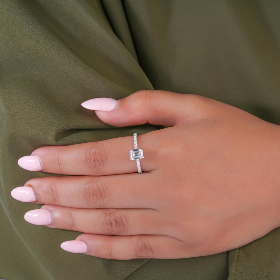 Pave setting ring with Pave diamond ring.
