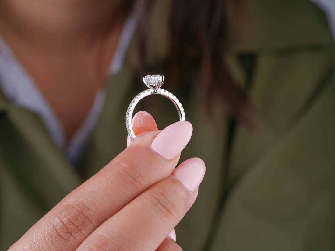 buy diamond ring featuring lumera engagement ring.
