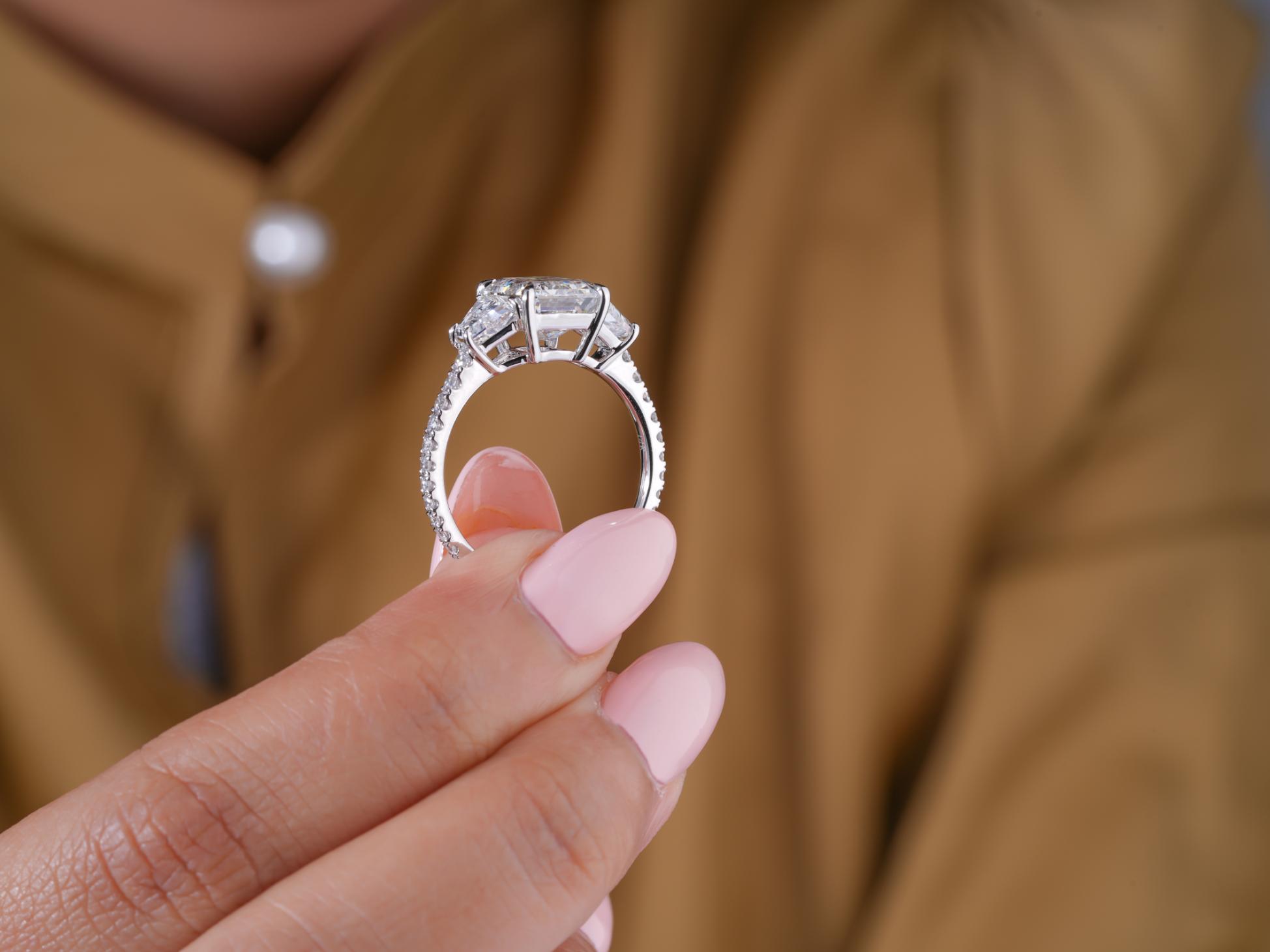 buy diamond ring featuring lumera engagement ring.

