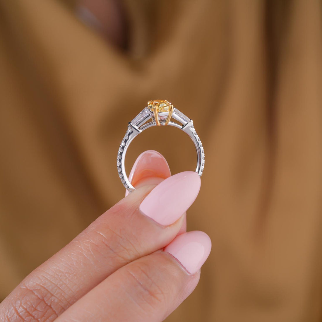Pave engagement ring with Pave diamond ring.
