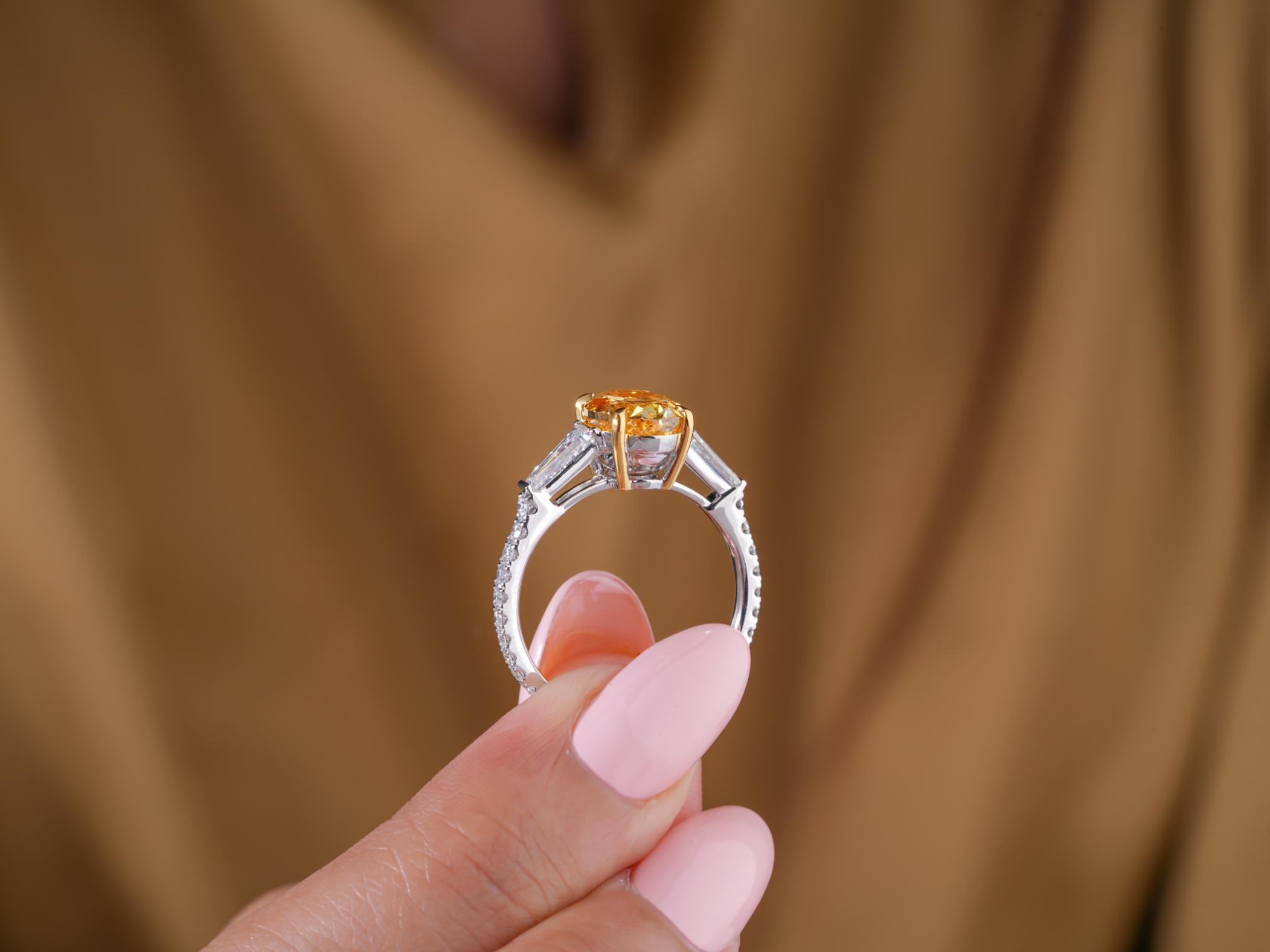yellow oval cut engagement ring on oval engagement ring.