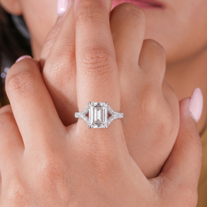 hidden halo ring with bridge accent ring.
