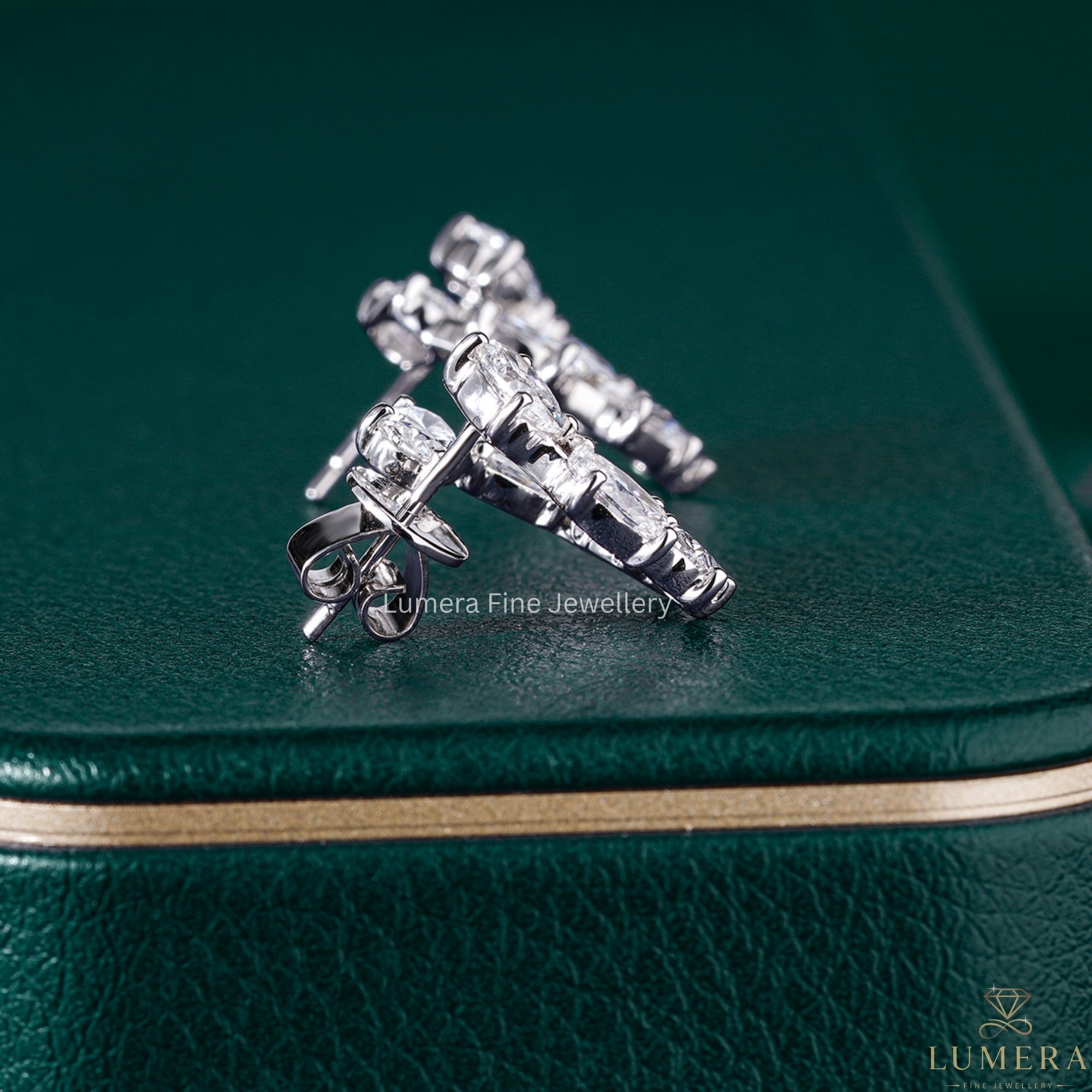 4.60 TCW Oval Cut Lab Grown Diamond Open Earrings