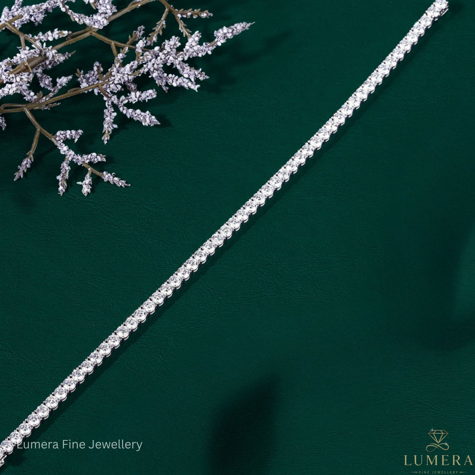 Round Lab Grown Diamond Tennis Bracelet