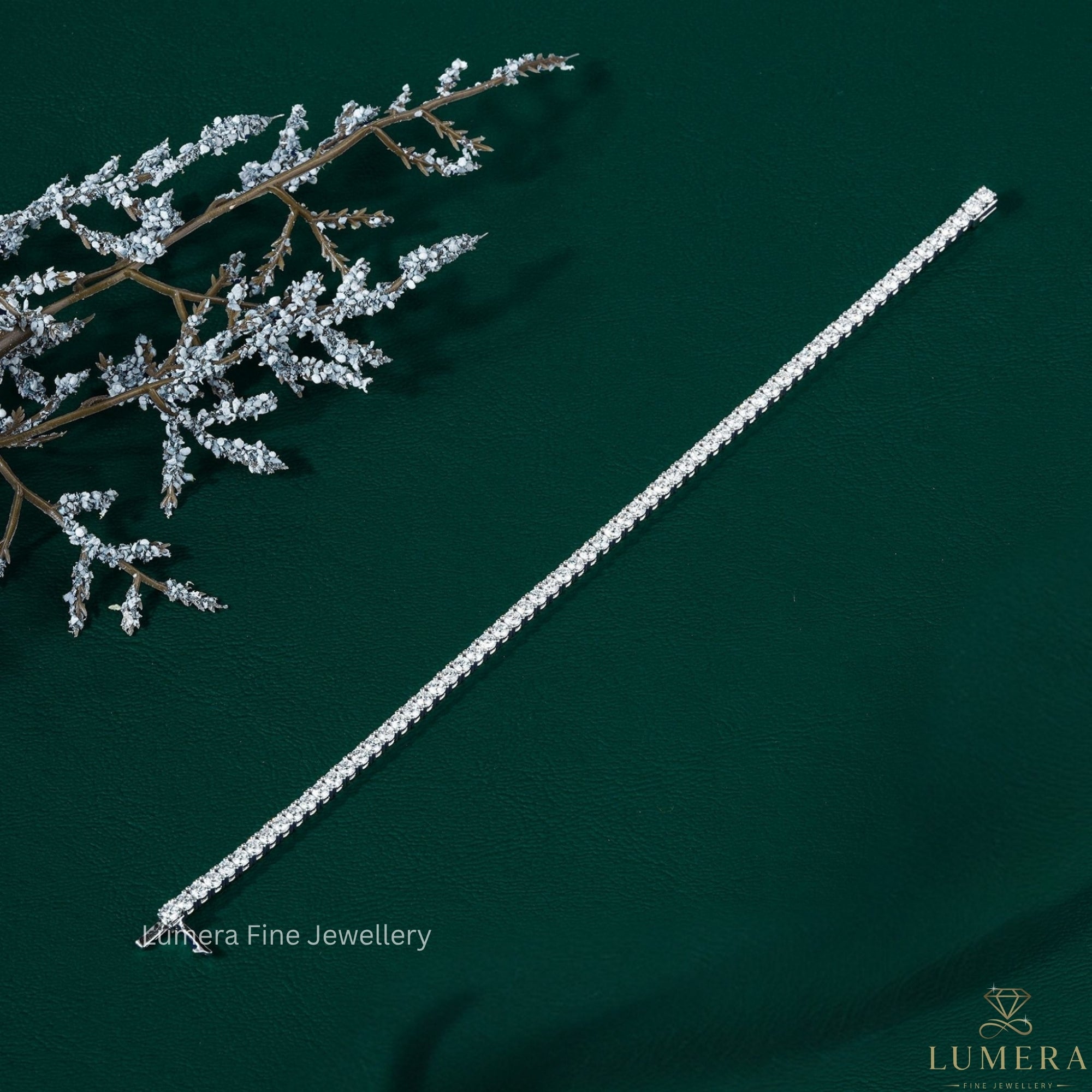 Round Lab Grown Diamond Tennis Bracelet