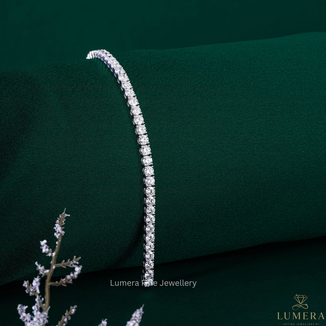 Round Lab Grown Diamond Tennis Bracelet