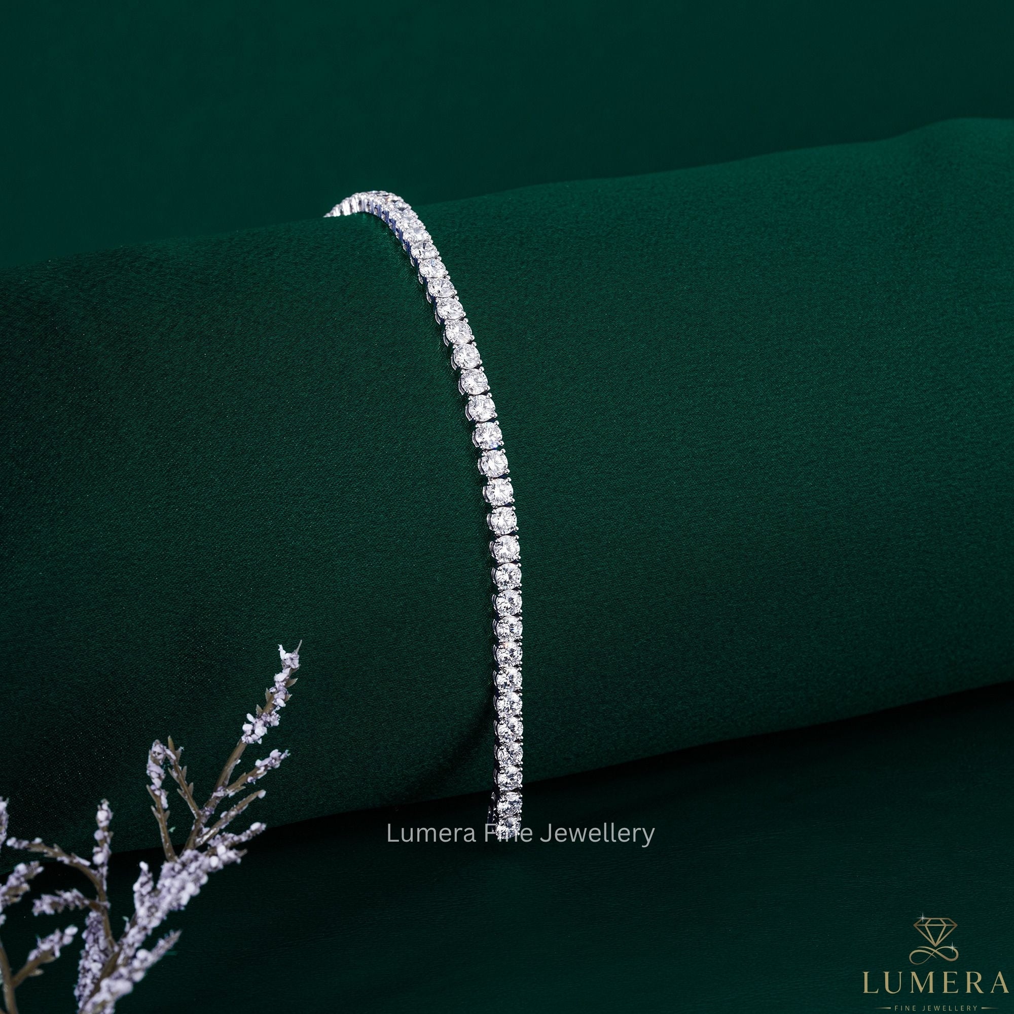 Round Lab Grown Diamond Tennis Bracelet