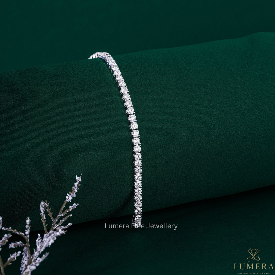 Round Lab Grown Diamond Tennis Bracelet