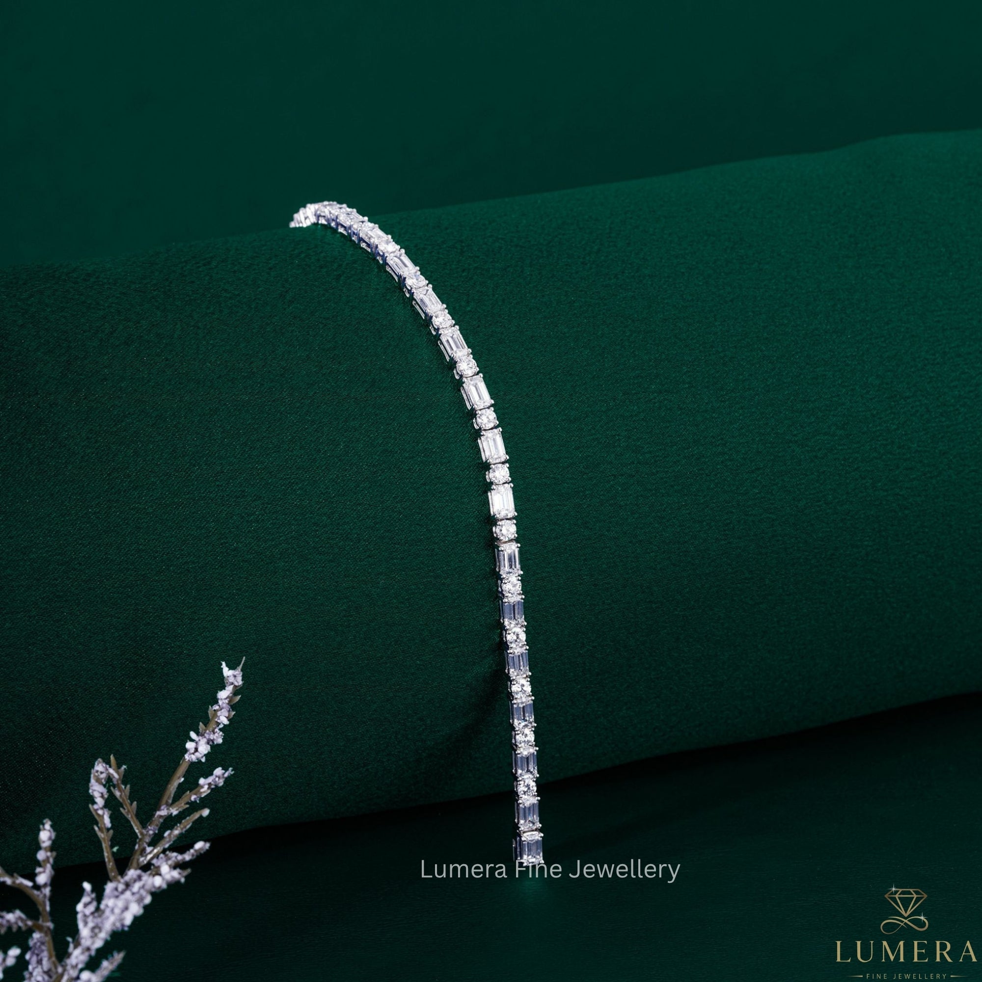 Emerald-Round Lab Grown Diamond Mixed Shape Tennis Bracelet