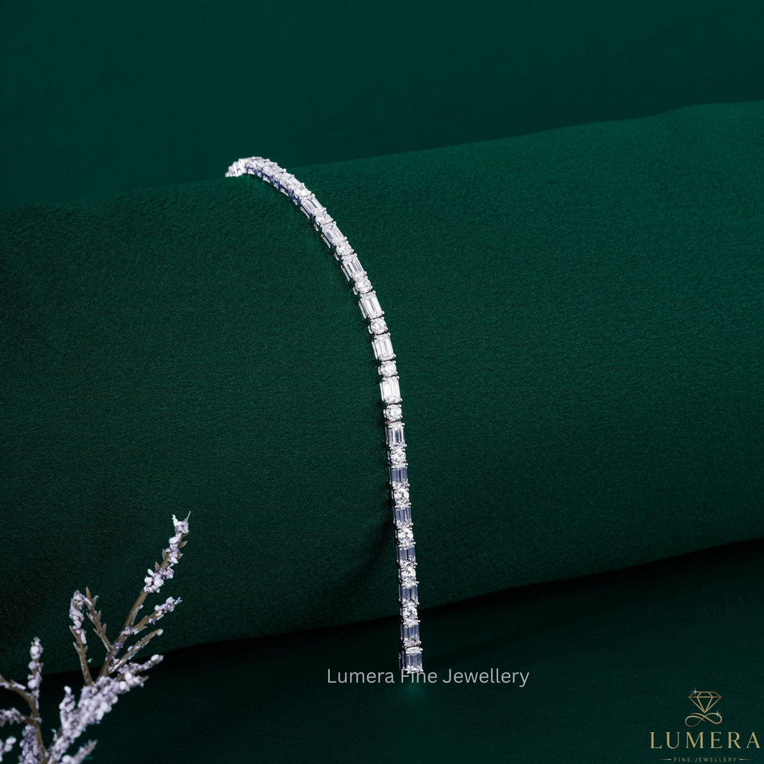 Emerald-Round Lab Grown Diamond Mixed Shape Tennis Bracelet