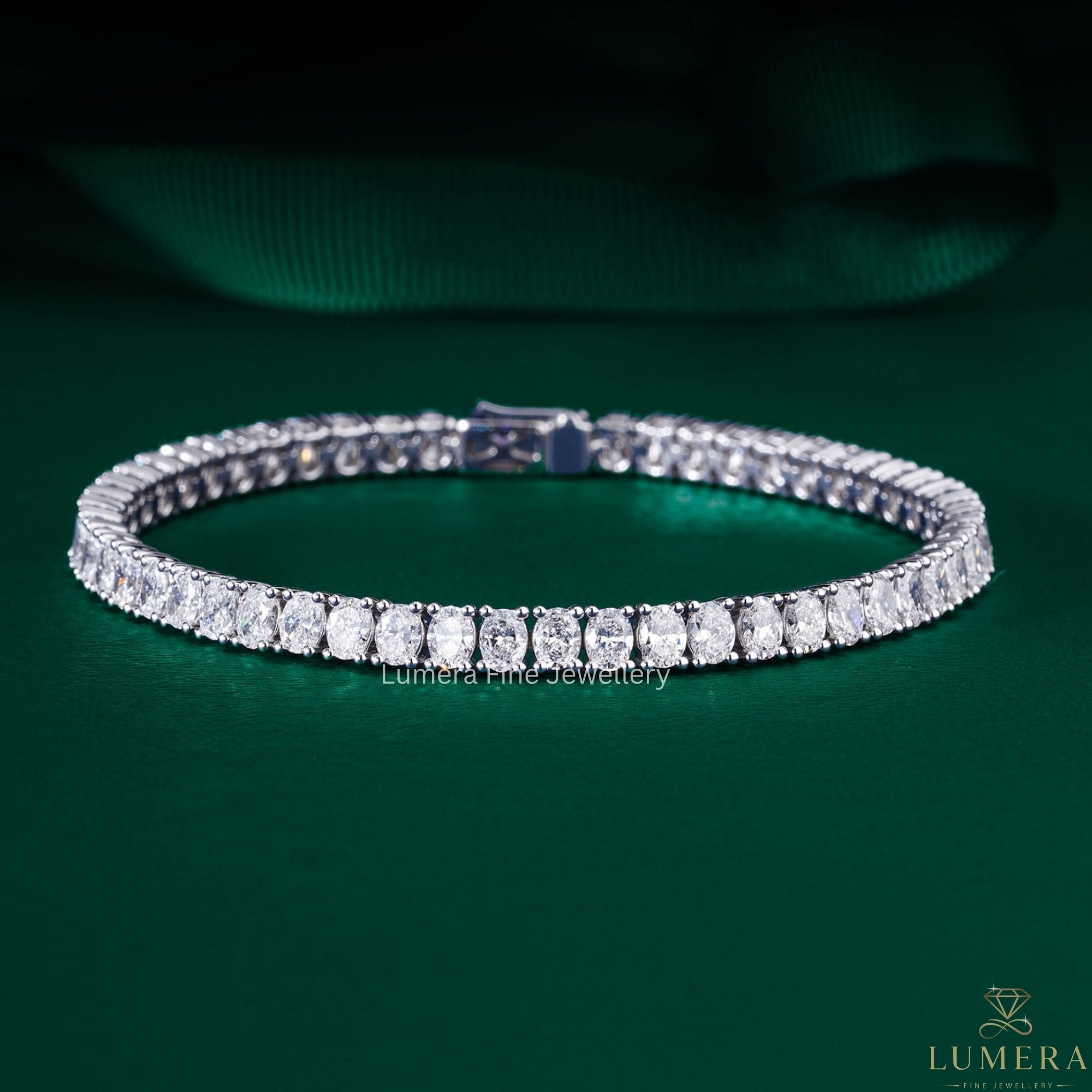 Oval Lab Grown Diamond Tennis Bracelet