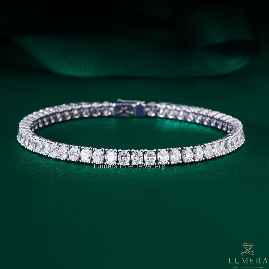 Oval Lab Grown Diamond Tennis Bracelet