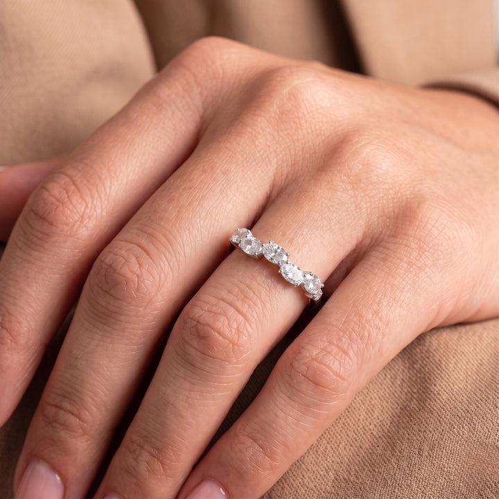 Cross diamond wedding band with customized band.
